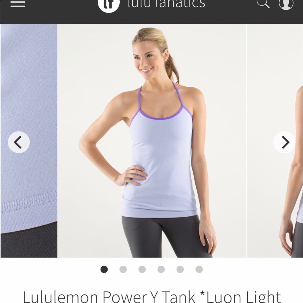 Lululemon Power Y Tank *luon light